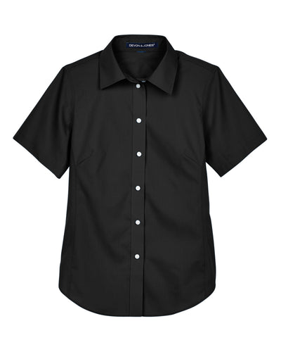 Devon & Jones Ladies' Crown Woven Collection™ Solid Broadcloth Short-Sleeve Shirt