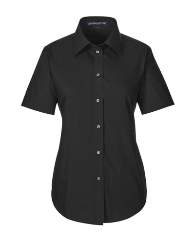 Devon & Jones Ladies' Crown Woven Collection™ Solid Broadcloth Short-Sleeve Shirt