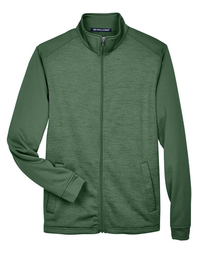Devon & Jones Men's Newbury Colorblock Mélange Fleece Full-Zip