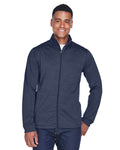 Devon & Jones Men's Newbury Colorblock Mélange Fleece Full-Zip Devon & Jones