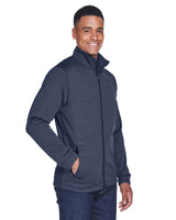 Devon & Jones Men's Newbury Colorblock Mélange Fleece Full-Zip Devon & Jones