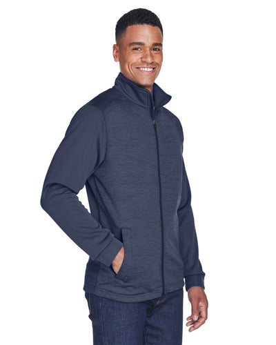 Devon & Jones Men's Newbury Colorblock Mélange Fleece Full-Zip