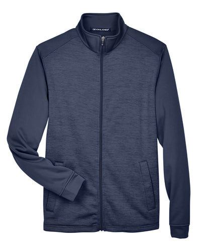 Devon & Jones Men's Newbury Colorblock Mélange Fleece Full-Zip