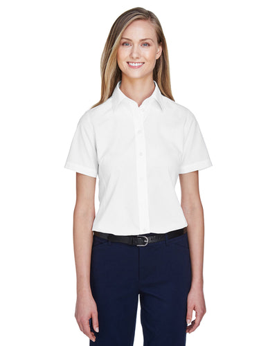 Devon & Jones Ladies' Crown Woven Collection™ Solid Broadcloth Short-Sleeve Shirt
