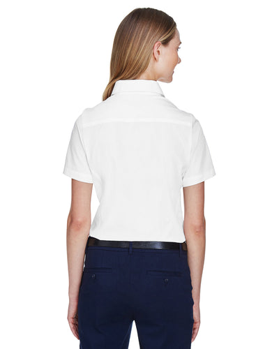 Devon & Jones Ladies' Crown Woven Collection™ Solid Broadcloth Short-Sleeve Shirt