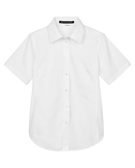 Devon & Jones Ladies' Crown Woven Collection™ Solid Broadcloth Short-Sleeve Shirt Devon & Jones