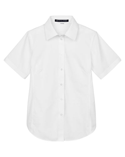 Devon & Jones Ladies' Crown Woven Collection™ Solid Broadcloth Short-Sleeve Shirt