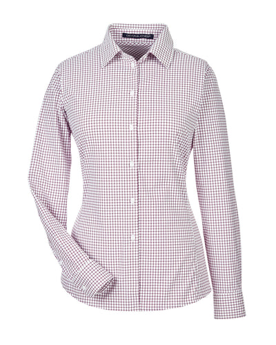 Devon & Jones CrownLux Performance™ Ladies' Micro Windowpane Shirt