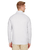 Devon & Jones CrownLux Performance™ Men's Clubhouse Micro-Stripe Quarter-Zip Devon & Jones
