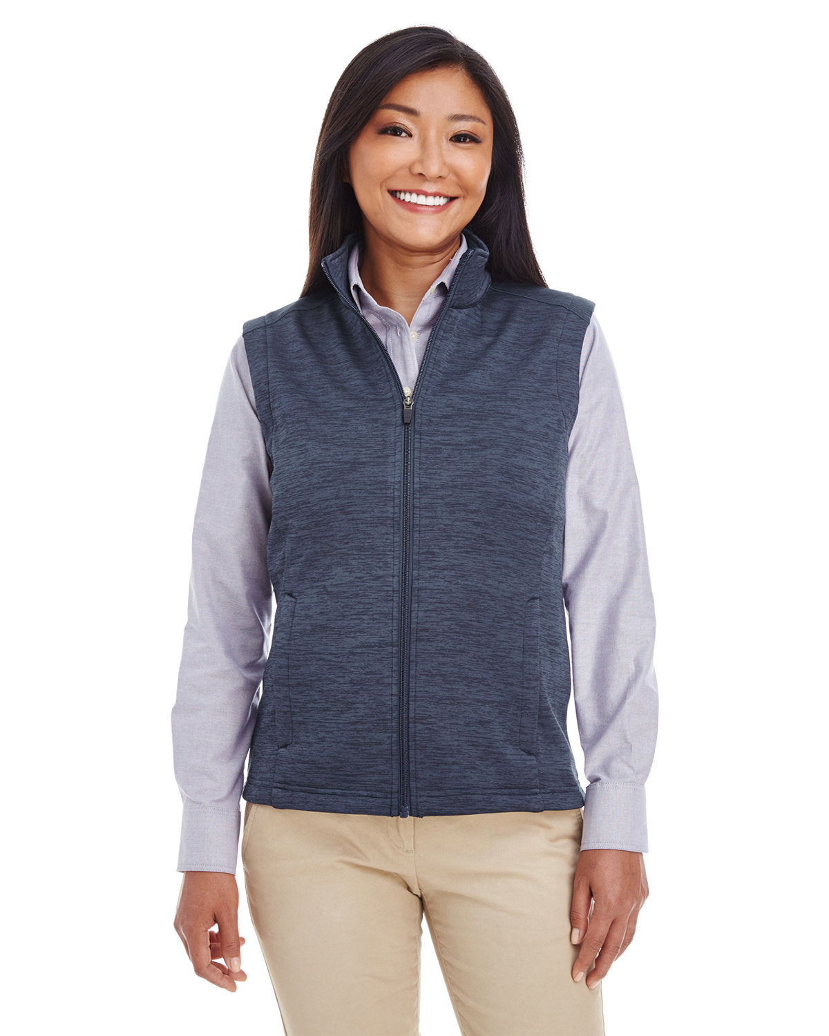 Devon & Jones Ladies' Newbury Mélange Fleece Vest Devon & Jones