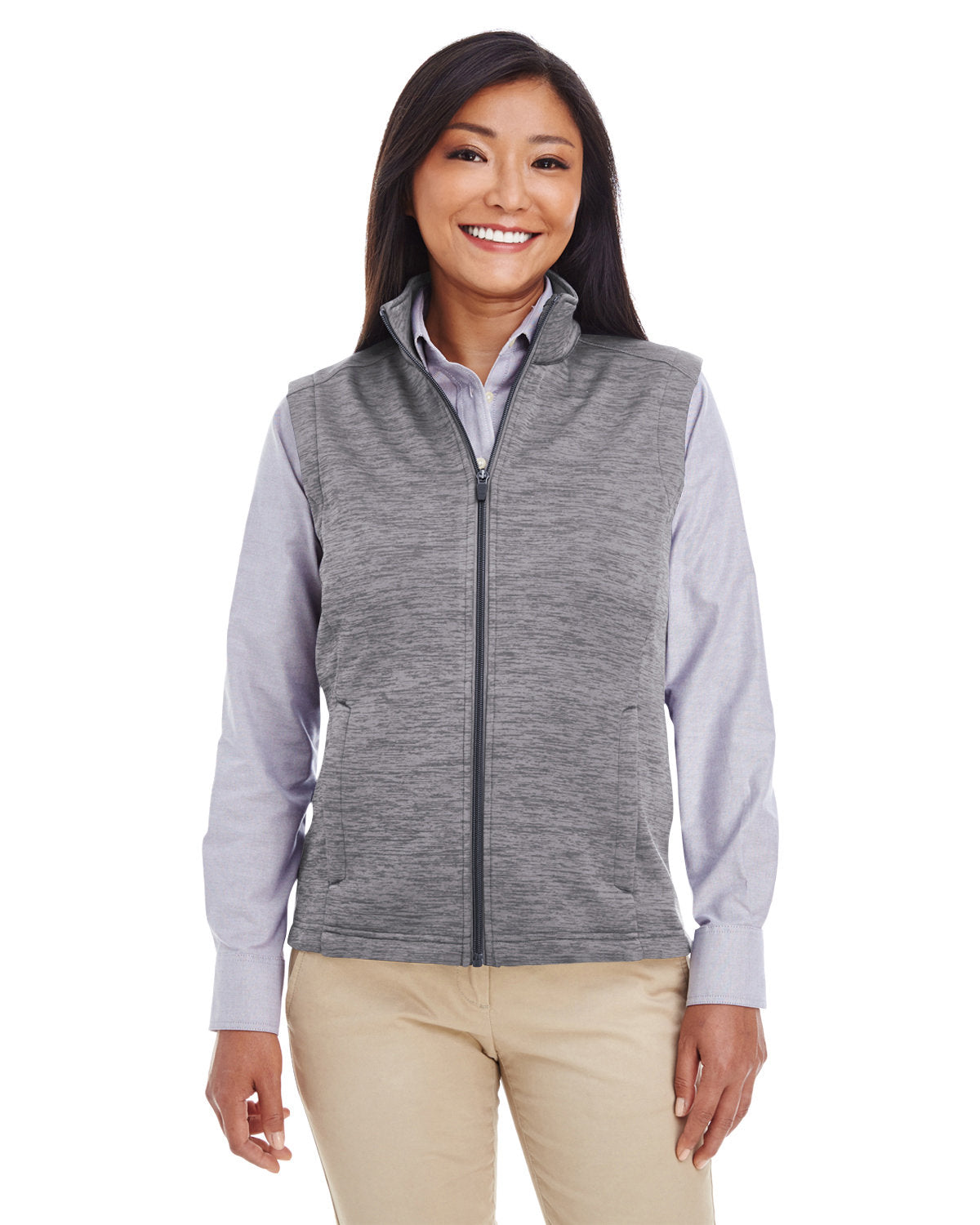 Devon & Jones Ladies' Newbury Mélange Fleece Vest Devon & Jones