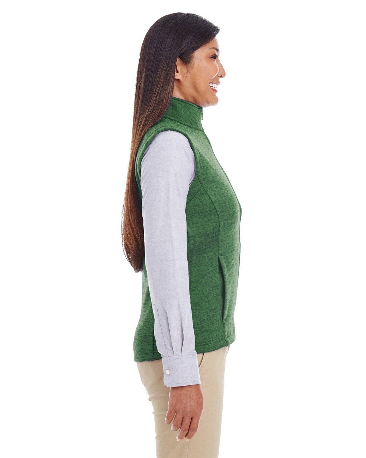 Devon & Jones Ladies' Newbury Mélange Fleece Vest Devon & Jones