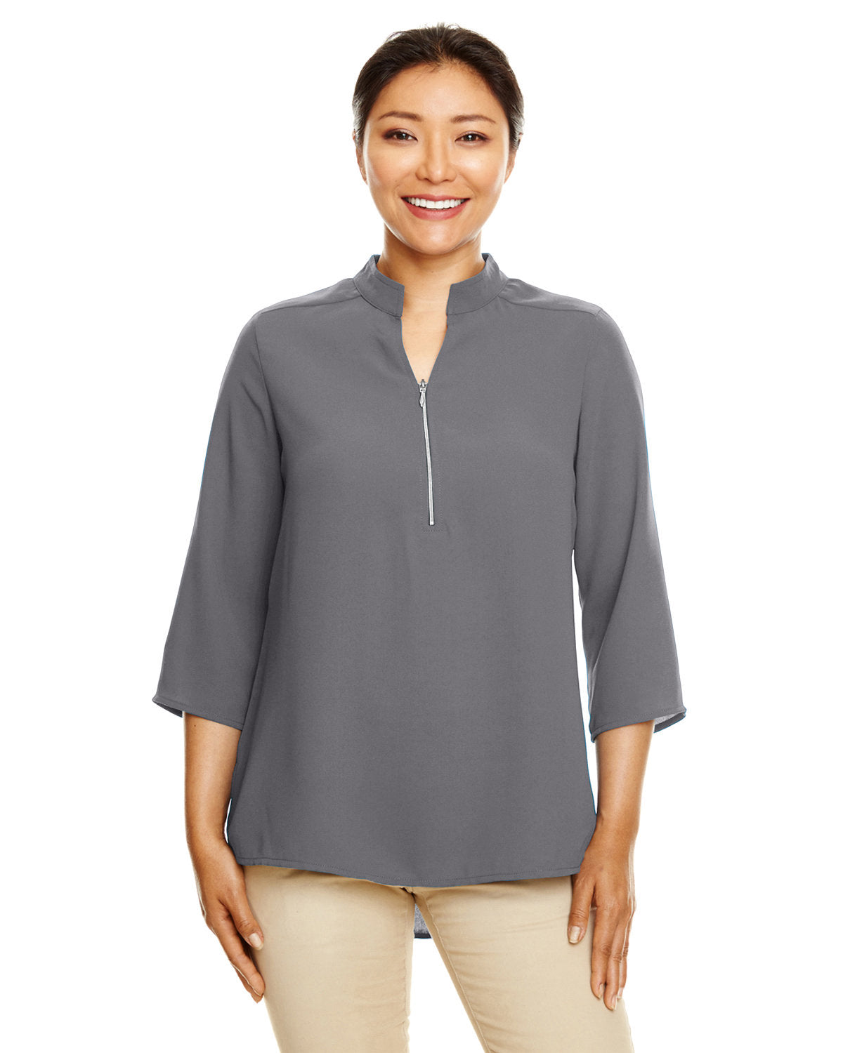 Devon & Jones Ladies' Perfect Fit™ 3/4-Sleeve Crepe Tunic Devon & Jones