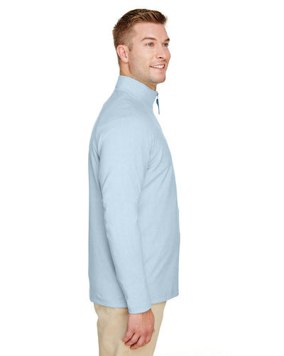 Devon & Jones CrownLux Performance™ Men's Clubhouse Micro-Stripe Quarter-Zip