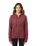 econscious Ladies' Heathered Full-Zip Hooded Sweatshirt econscious