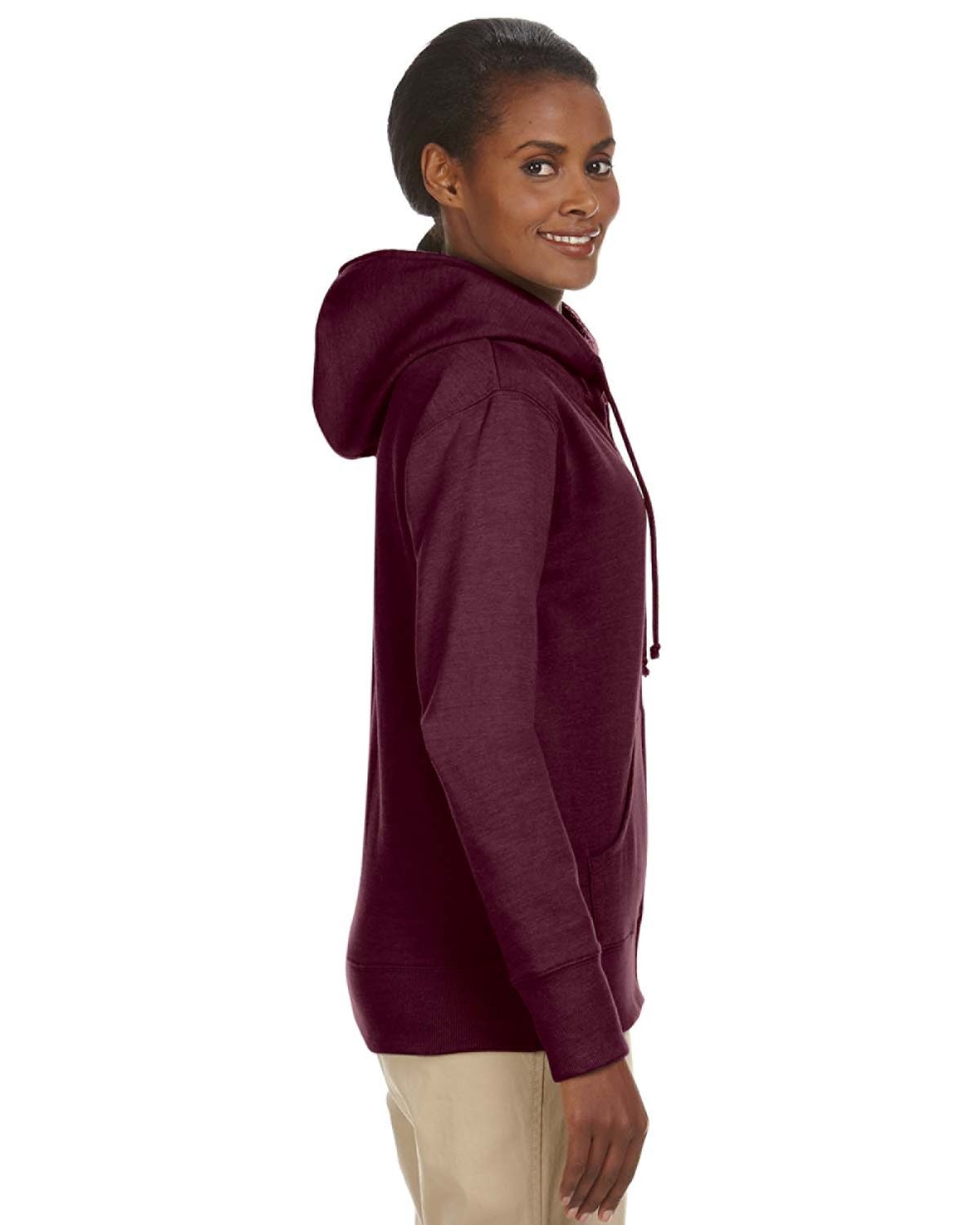 econscious Ladies' Heathered Full-Zip Hooded Sweatshirt econscious