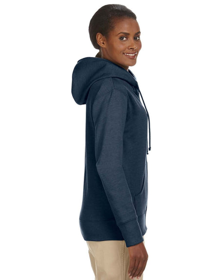 econscious Ladies' Heathered Full-Zip Hooded Sweatshirt econscious