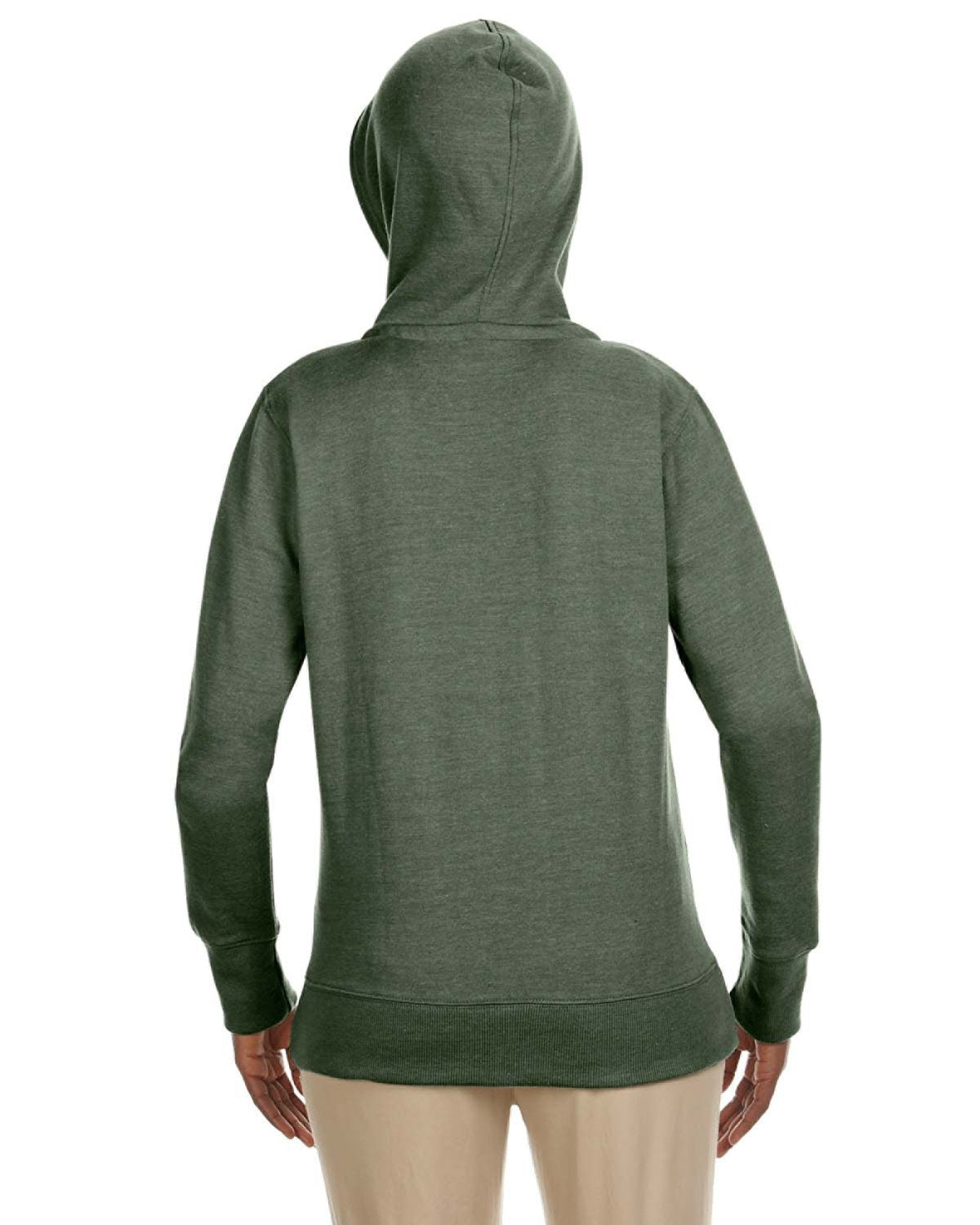 econscious Ladies' Heathered Full-Zip Hooded Sweatshirt econscious