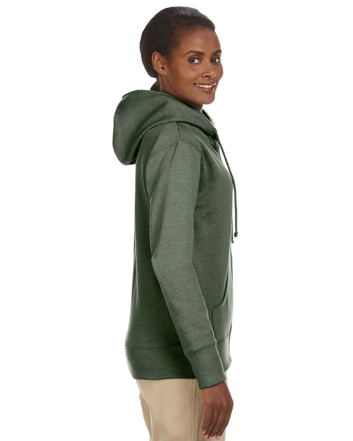 econscious Ladies' Heathered Full-Zip Hooded Sweatshirt econscious