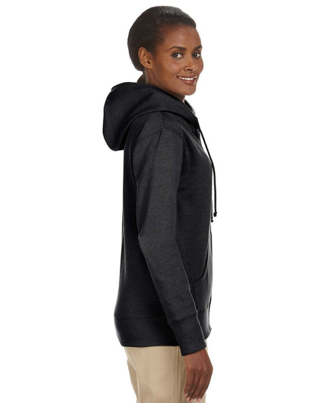 econscious Ladies' Heathered Full-Zip Hooded Sweatshirt econscious