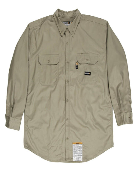 Berne Men's Flame-Resistant Button-Down Work Shirt Berne