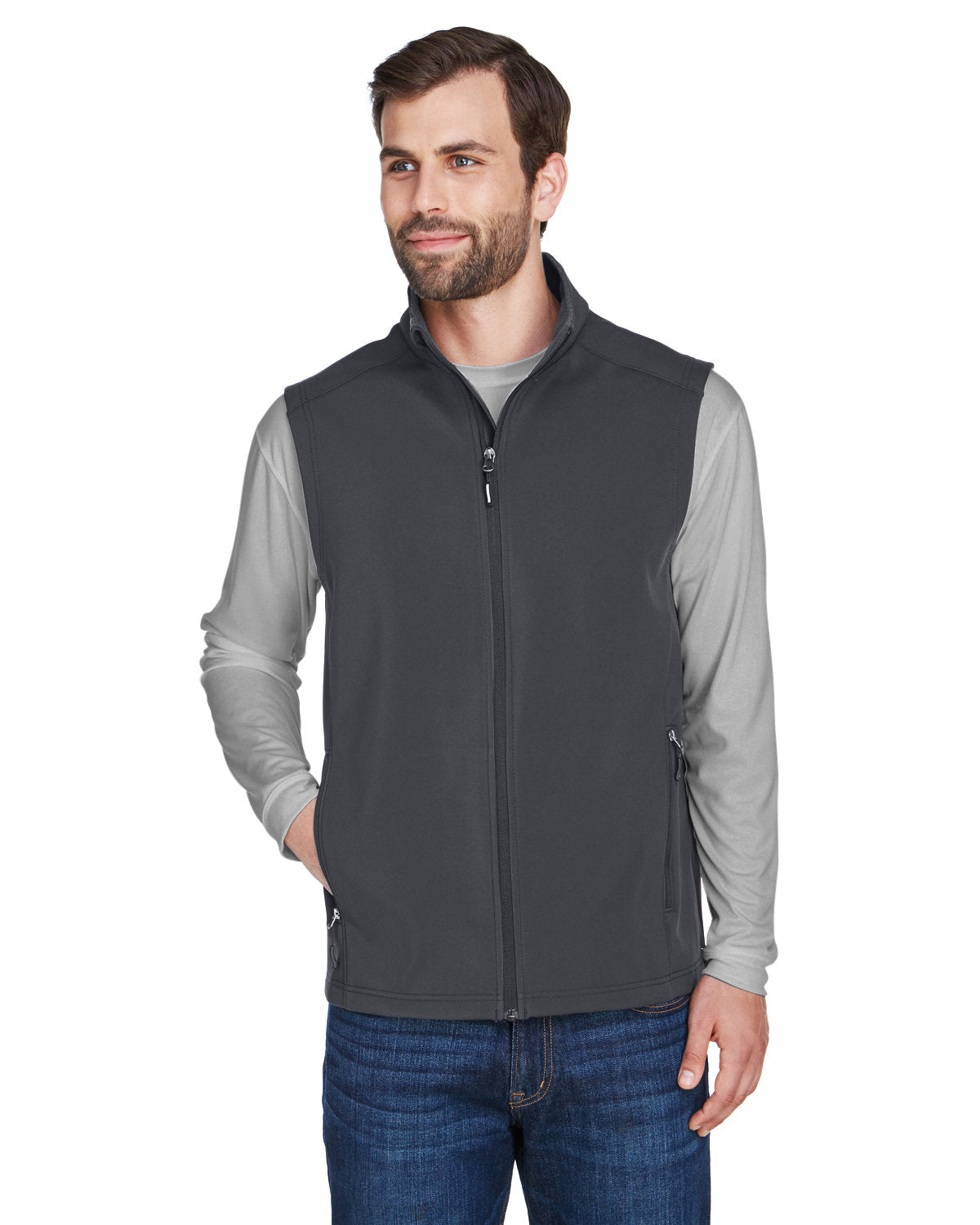 CORE365 Men's Cruise Two-Layer Fleece Bonded Soft Shell Vest CORE365