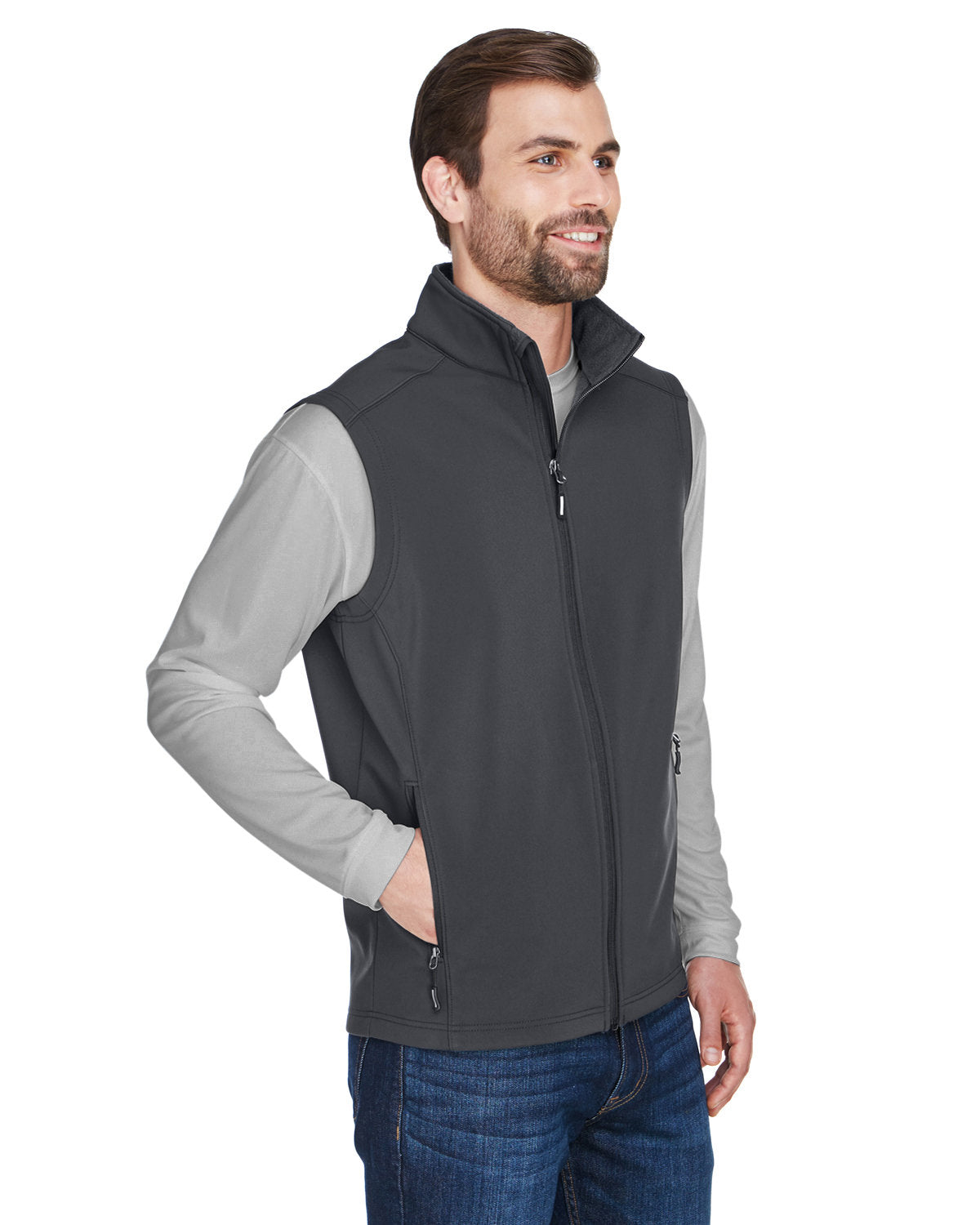 CORE365 Men's Cruise Two-Layer Fleece Bonded Soft Shell Vest CORE365