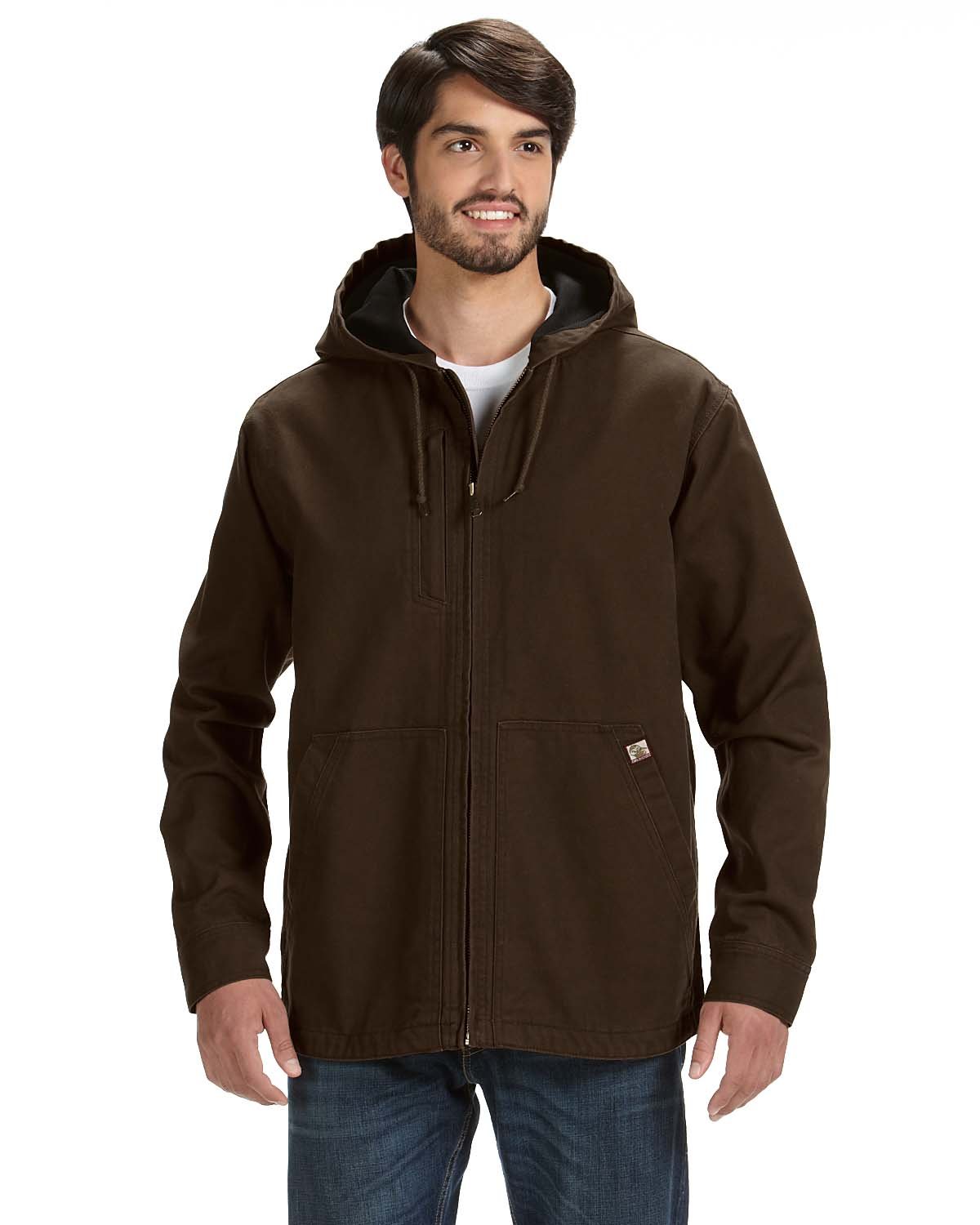 Dri Duck Men's 100% Cotton 12 oz. Canvas/Polyester Thermal Lining Hooded Tall Laredo Jacket DRI DUCK