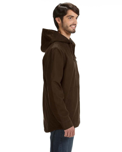 Dri Duck Men's 100% Cotton 12 oz. Canvas/Polyester Thermal Lining Hooded Tall Laredo Jacket