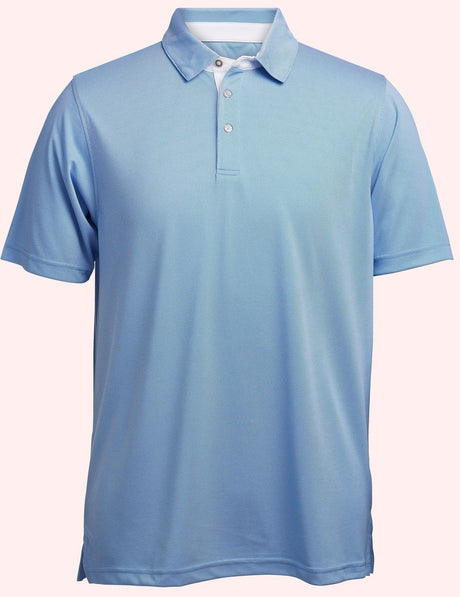 Pebble Beach Men's Diagonal Tonal Texture Polo Mens Apparel Shirts & Tops