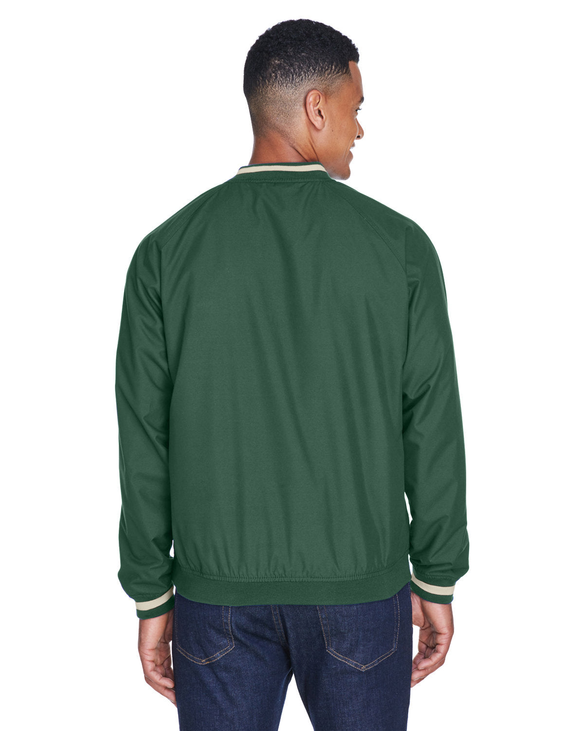 UltraClub Adult Long-Sleeve Microfiber Crossover V-Neck Wind Shirt