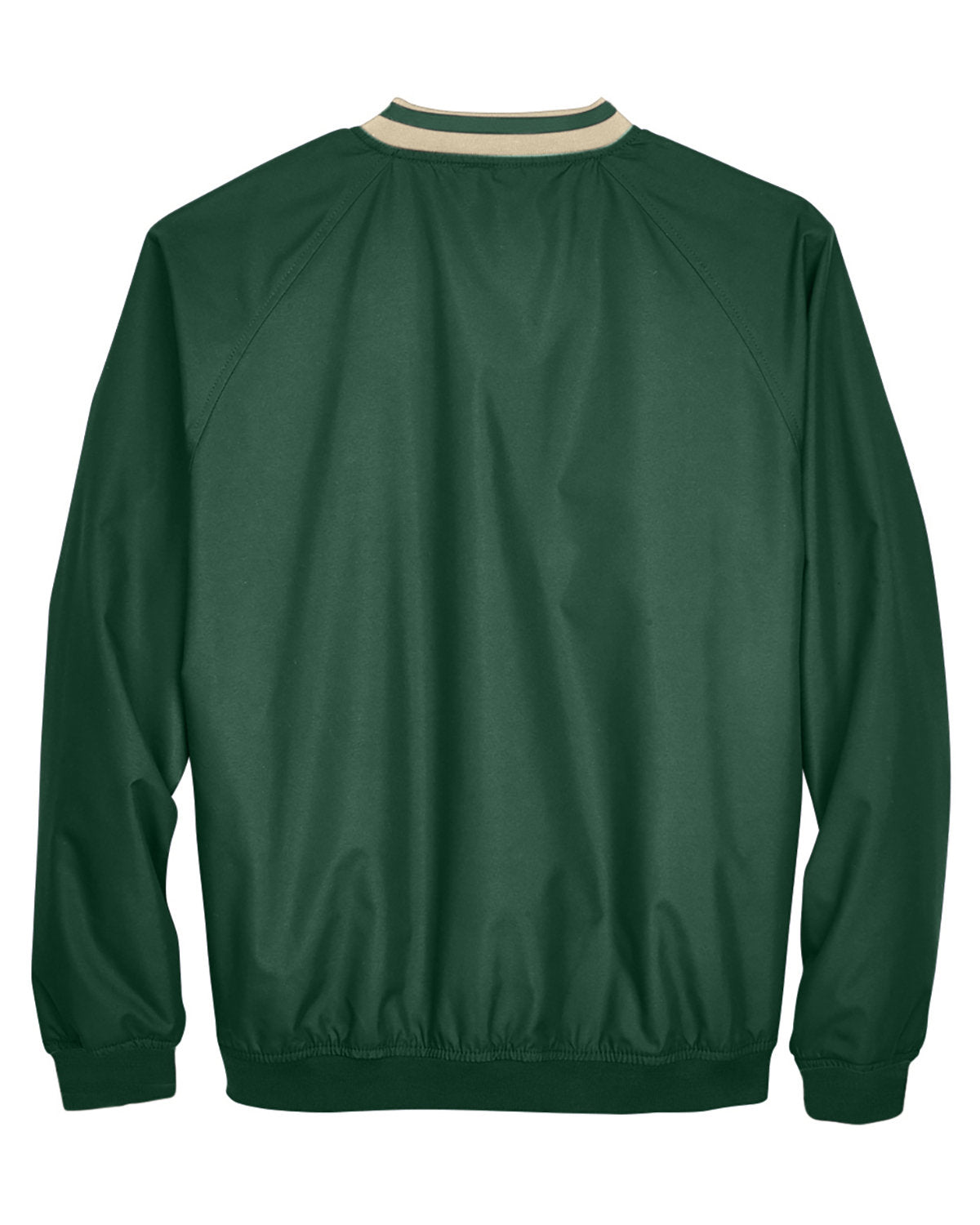 UltraClub Adult Long-Sleeve Microfiber Crossover V-Neck Wind Shirt