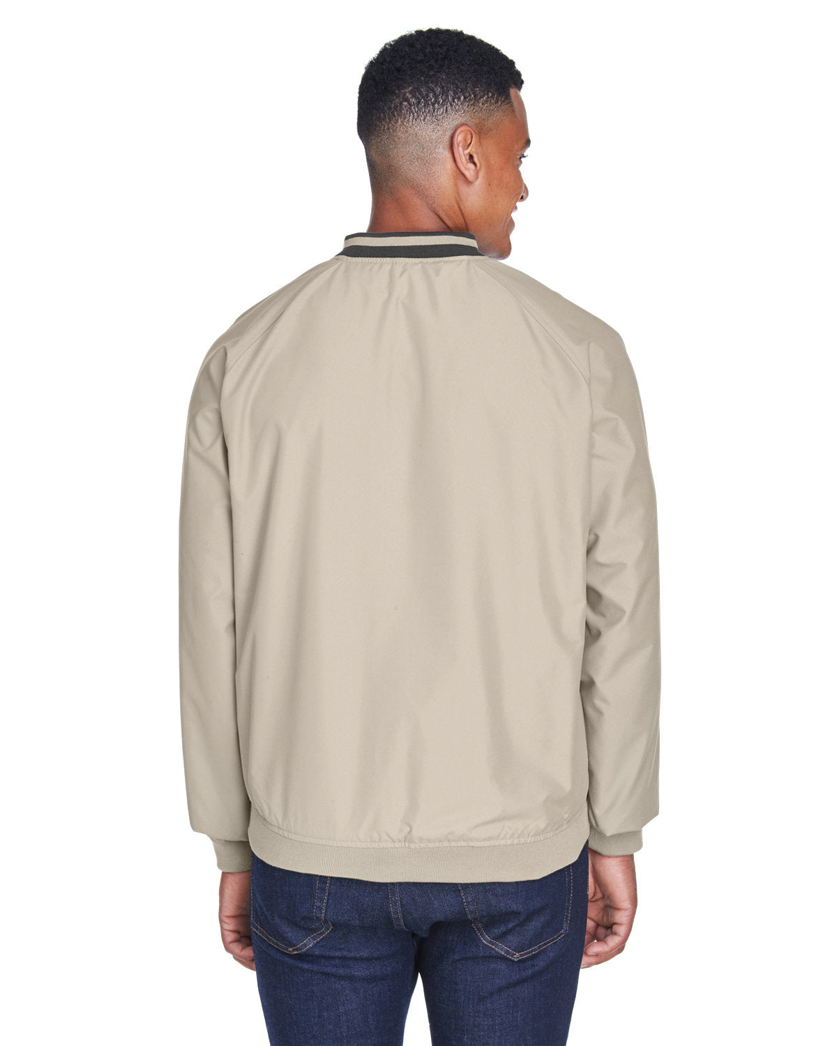 UltraClub Adult Long-Sleeve Microfiber Crossover V-Neck Wind Shirt