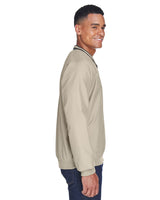 UltraClub Adult Long-Sleeve Microfiber Crossover V-Neck Wind Shirt
