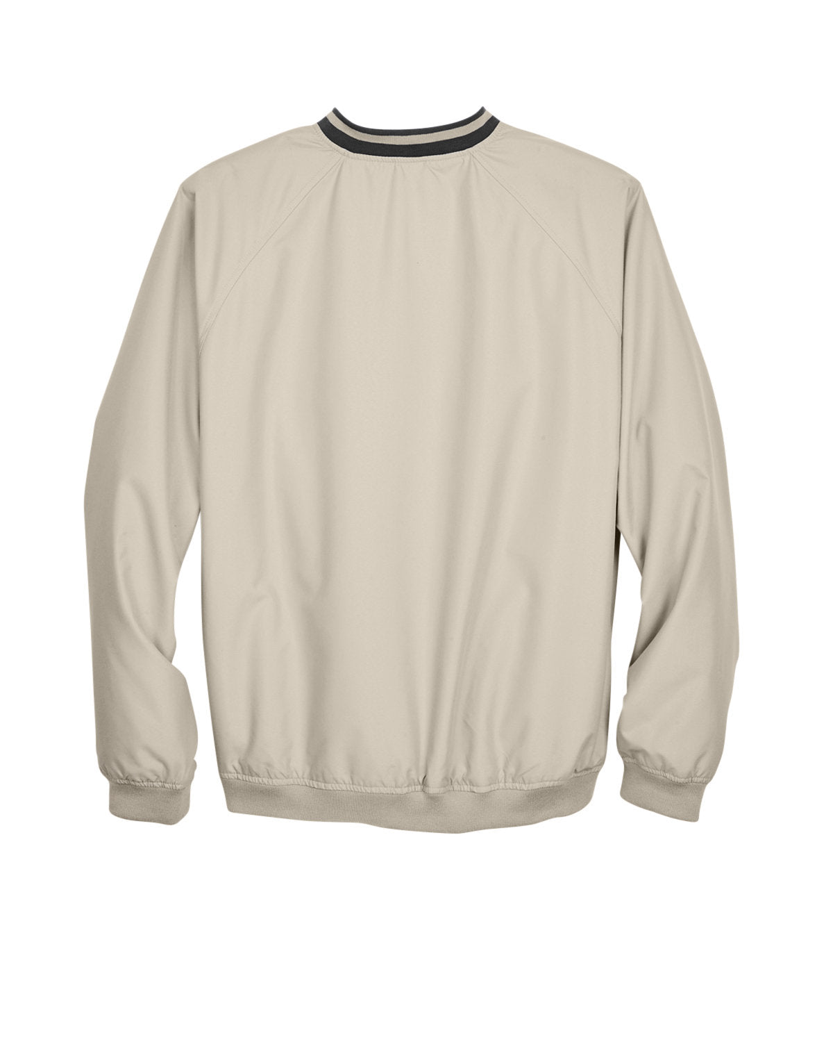 UltraClub Adult Long-Sleeve Microfiber Crossover V-Neck Wind Shirt