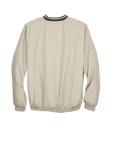 UltraClub Adult Long-Sleeve Microfiber Crossover V-Neck Wind Shirt