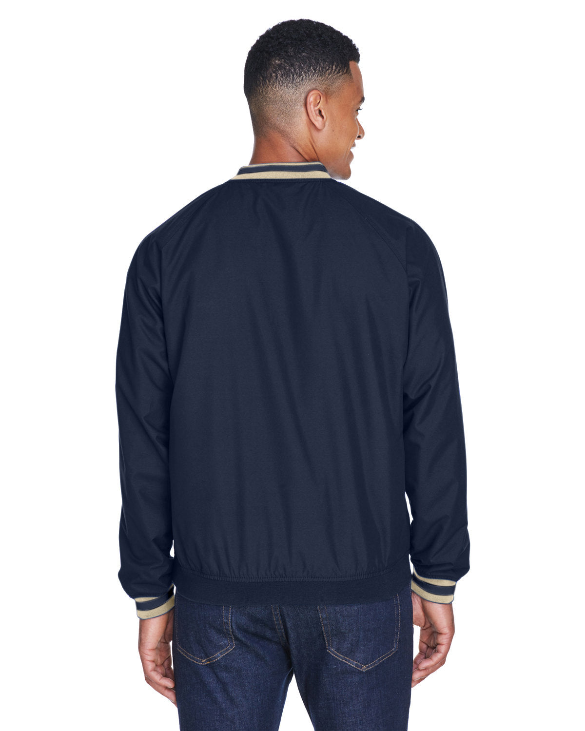 UltraClub Adult Long-Sleeve Microfiber Crossover V-Neck Wind Shirt
