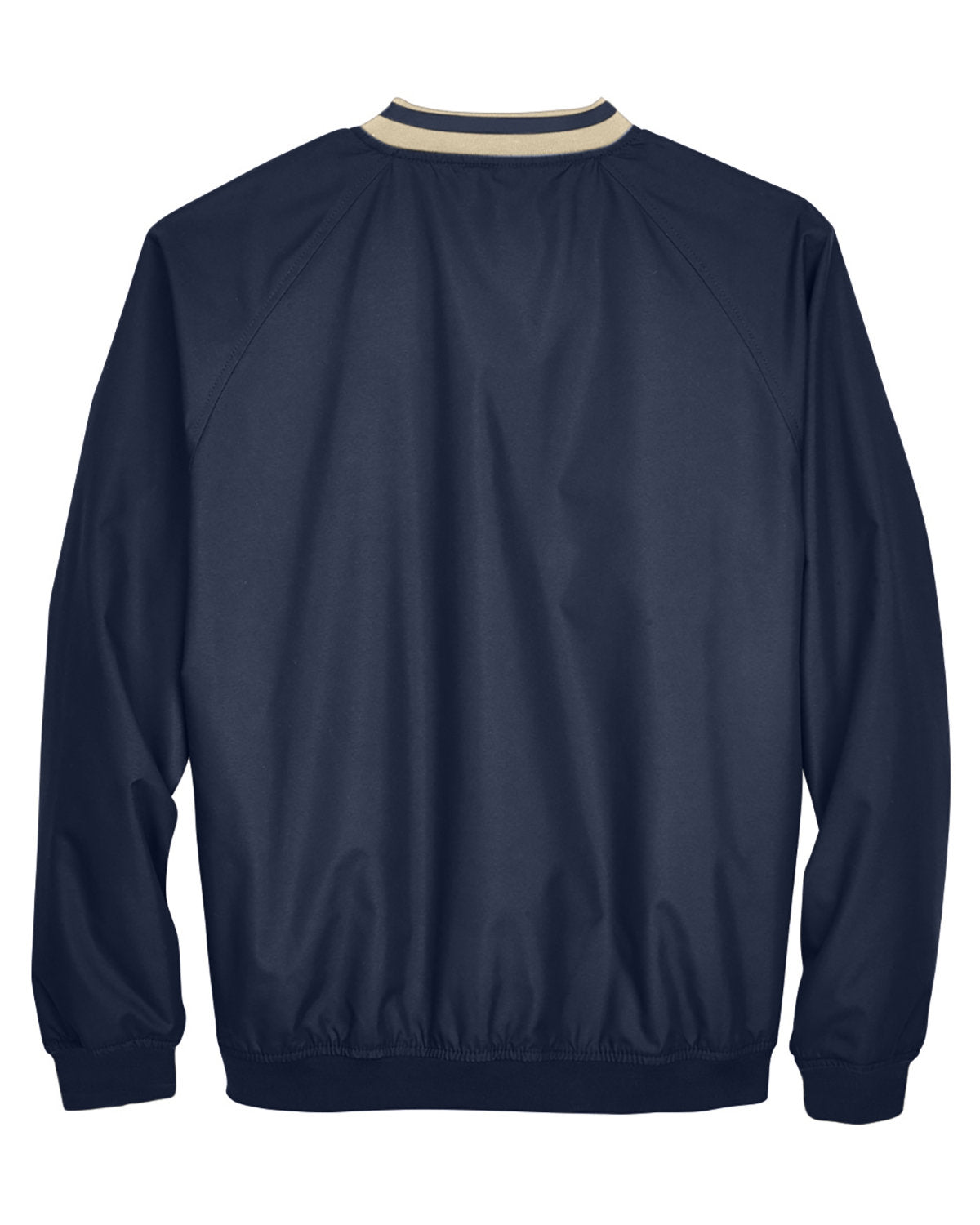 UltraClub Adult Long-Sleeve Microfiber Crossover V-Neck Wind Shirt
