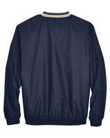 UltraClub Adult Long-Sleeve Microfiber Crossover V-Neck Wind Shirt