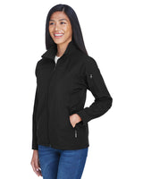 North End Ladies' Three-Layer Fleece Bonded Performance Soft Shell Jacket North End