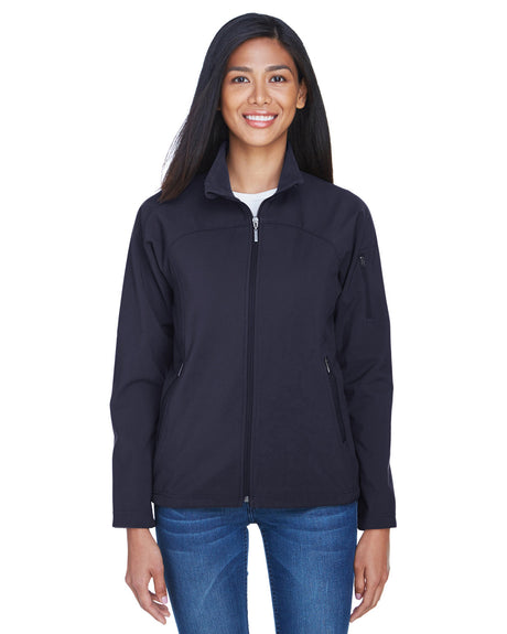 North End Ladies' Three-Layer Fleece Bonded Performance Soft Shell Jacket North End
