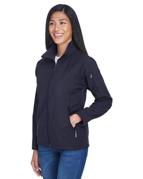 North End Ladies' Three-Layer Fleece Bonded Performance Soft Shell Jacket North End