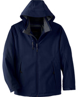 North End Men's Glacier Insulated Three-Layer Fleece Bonded Soft Shell Jacket with Detachable Hood North End