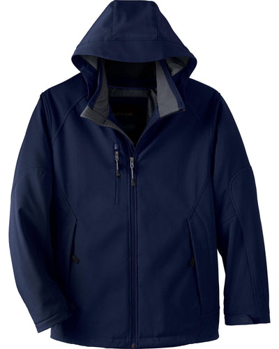 North End Men's Glacier Insulated Three-Layer Fleece Bonded Soft Shell Jacket with Detachable Hood