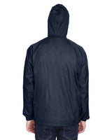 UltraClub Adult Quarter-Zip Hooded Pullover Pack-Away Jacket UltraClub