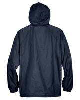 UltraClub Adult Quarter-Zip Hooded Pullover Pack-Away Jacket UltraClub