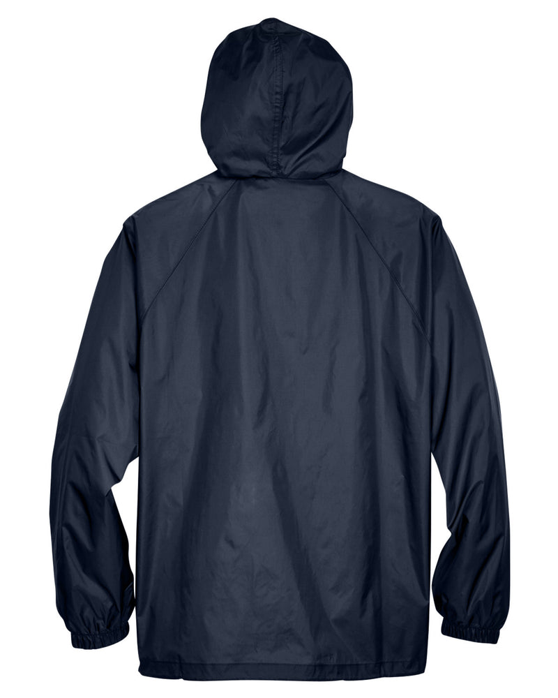 UltraClub Adult Quarter-Zip Hooded Pullover Pack-Away Jacket