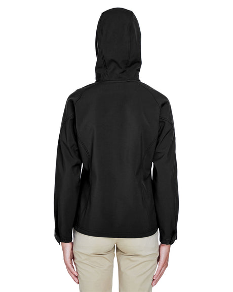 North End Ladies' Prospect Two-Layer Fleece Bonded Soft Shell Hooded Jacket North End