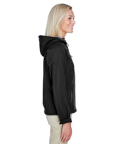 North End Ladies' Prospect Two-Layer Fleece Bonded Soft Shell Hooded Jacket