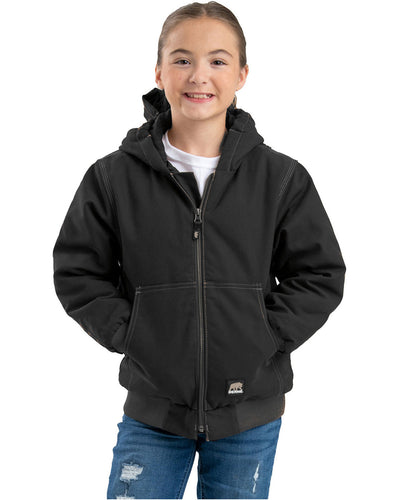 Berne Youth Highland Softstone Duck Hooded Jacket